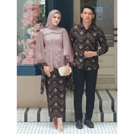 🔥 READY STOCK 🇲🇾🔥 Flanella kurung Organza set couple Batik sedondon suami isteri free selendang