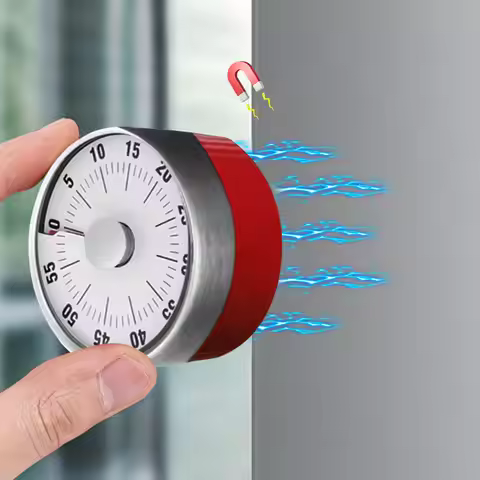 Mechanical Desk Timer Magnetic Stand Back Chef Cooking Timer Clock Mechanical Kitchen Timer for Home