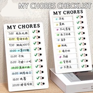 [SG] Reusable Planning Board My Chores Checklist Schedule Planner Time Management Punch Card Task Di