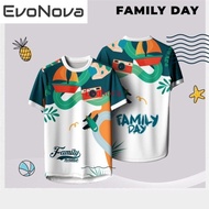 EvoNova 2024 New Design Blue JERSEY Baju Tshirt Lelaki Family Day Short Sleeves Full Sublimation Cou