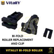VITALLY Bi-Fold Door Roller Replacement &amp; Clip. Folding Door Roller Replacement. Roda Untuk Pintu Lipat BiFold
