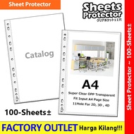 Sheet Protector A4 Size 11-Hole Transparent Super Clear OPP File Refill / Pocket File Refill #A4 #Sh