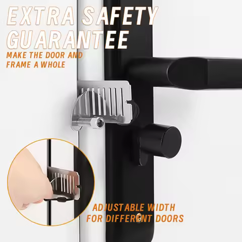1pc Portable Door Lock Latch For Travel Safety No Drill Manual Hotel Room Jammer Students School Dev