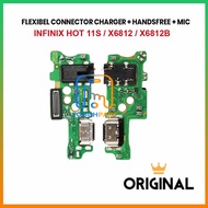 FLEXIBLE CONNECTOR CHARGER INFINIX HOT 11S / X6812 / X6812B CONNECTOR HANDSFREE + MIC ORIGINAL