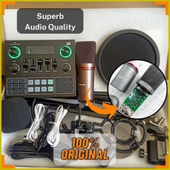 ◨ ☬ ☢ Premium Quality v9 Live Sound Card w/ Bm800 Condenser Microphone Set 2024 model Recording Str