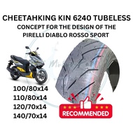 TIRE TUBELESS MOTORCYCLE SCOOTER TYRE TUBELESS CHEETAHKING KIN 6240 DIABLO ROSSO SPORT VARIO NVX