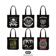 Grunge Look Canvas Totebag – Unisex Thick Black Bag