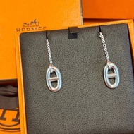 全新 愛馬仕 經典 豬鼻 款式 Hermes Sterling Silver Farandole Drop Earrings 925 Ear Ring 純銀 耳環 送禮自用 款式絕佳 New 真心靚.