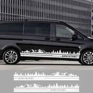 2Pcs Car Stickers For Mercedes Benz Vito V Class Viano W638 W639 W447 Marco Polo EQV Camper Van Viny