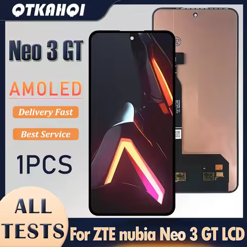 6.8" AMOLED For ZTE Nubia Neo3 GT LCD Z2465N Display Touch Screen Digitizer Assembly For ZTE nubia N