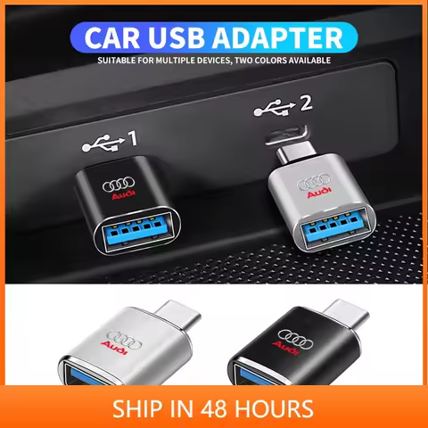 Car Type-C To USB-A Interface Mini Converter Charging Adapter For Audi A3 A4 B8 8P 8V A6 C7 A5 Q5 B7