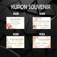 SIZE 6 X 4 CM SOUVENIR COUPON FOOD COUPON HAMPERS VOUCHER SOUVENIR GREETING CARD SOUVENIR