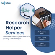 Research Helper Service (analysis, review, data collection, empirical study, survey, correction, pro
