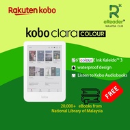 NEW Kobo Clara Color (White) 6" E Ink Kaleido 3 (16GB) eReader + Free 20,000 eBooks