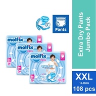 [Bundle of 3] Molfix Extra Dry Pants Jumbo Pack XXL36