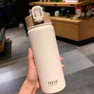 1Pc Thermos Bottle With Straw 530Ml 750Ml Stainless Steel Thermal Cup Car Insulated Flask Water Tumb