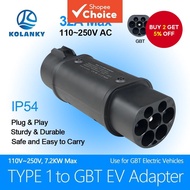 Kolanky EV Charger Adapter Type 1 SAE J1772 To GBT 32A 7.2KW Charging For Electric Vehicle Hybrid Ca