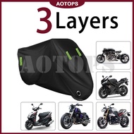 AOTOPS Motorcycle Cover All Season Universal Weather Quality Waterproof Sun Outdoor Protection Durab