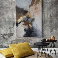 灰米金畫 | 灰金抽象畫 | 灰金牆飾 | Rime 2
