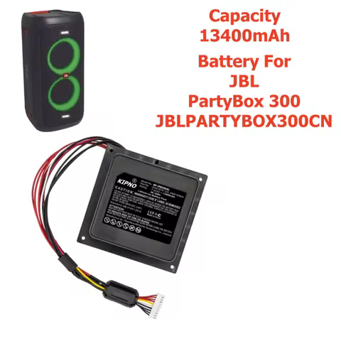 KIPNO Speaker Battery 13400mAh SUN-INTE-125, 2INR19/66/4, GSP-ICR2S4P-PB350A for JBL PartyBox 300 JB