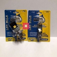 Led bulb P15D & H4 crown white/yellow