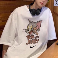 Nike “Tom and Jerry” 休閒寬鬆短袖T恤 男女同款 情侶款 短袖T恤 Cotton Short Sleeve T-shirt 恤衫 棉t恤 男女同款 男裝 女裝 tee shirt 