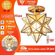 CAHAYA FUYAO LIGHTING Crystal Star Decorative Lamp Includes 3 Light Bulbs