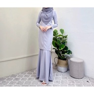 Baju kurung ainun Warna kelabu cerah saiz XS