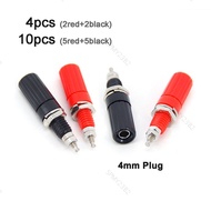 4mm Banana Socket Binding Post Nut Banana Plug red black sound panel Jack Electrical Connector Termi