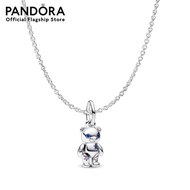 Pandora Teddy Bear Charm &amp; Necklace Set ชาร์ม ชาร์มแพนดอร่า สร้อยคอ สร้อยคอแพนดอร่า