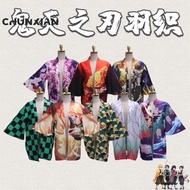 Demon Slayer Shinazugawa Sanemi Style 3D Printing Japanese Kimono Haori Yukata Cosplay Fashion Summe