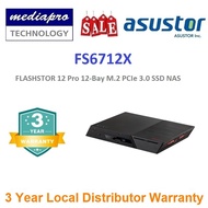 ASUSTOR FS6712X 12-Bay Flashstor 12 Pro M.2 PCIe 3.0 SSD slots NAS with Superfast 10-Gigabit Etherne