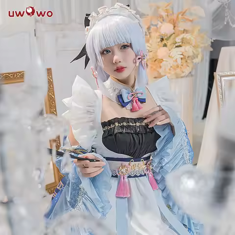 LAST BATCH UWOWO Ayaka Cosplay Maid Costume Genshin Impact Cosplay Maid Dress Maid Ver. Kamisato Aya