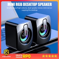 IDEARS Desktop Speaker Subwoofer Stereo Wired 3.5mm Jack USB RGB Light - A2 Original 99 Square