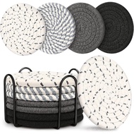 Coaster, Set Coaster 4 - Warna, Set Coaster 8 Pek, Coaster Penyerap dengan, Hiasan Meja Kopi, Hiasan