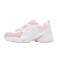 Fila Casual Shoes Hidden Tape 11 Women's White Pink Leather Daddy [ACS] 5C921Z155