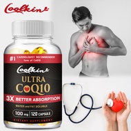 Coolkin Ultra CoQ10 100mg Capsules - 3x Better Absorption, Antioxidant, Heart Health & Energy Produc