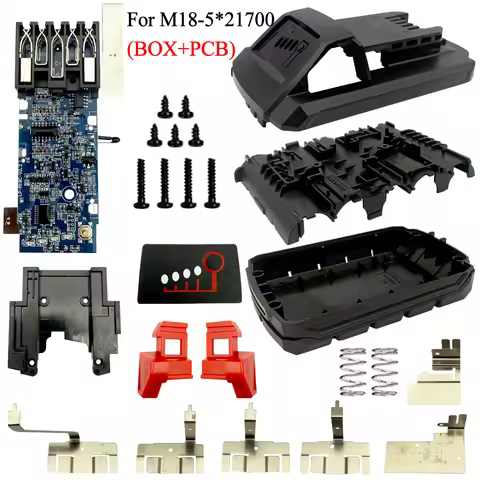 5* 21700 Li-ion Battery Plastic Case PCB Protection Circuit Board Box Shell For Milwaukee for m18 18