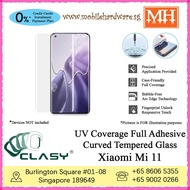 [Authentic] CLASY® UV Coverage Full Adhesive Curved Tempered Glass Protector For Xiaomi Mi 11 MH