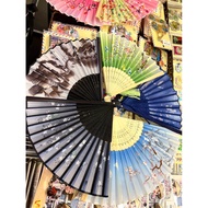 Hand-held antique bamboo fans, antique folding silk fans for props and cosplay (super light and cool