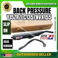 2026 UMA YAMAHA LC135 4S / Y15 Y15ZR / NVX NVX155 RACING EXHAUST PIPE 32MM BACK PRESSURE BUNYI SUNYI