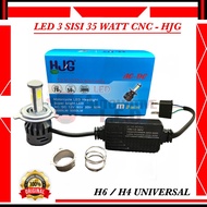 LED LAMP h6 3 SIDES 35 WATT AES | 3-Sided LED Motorcycle Headlight | 1 YEAR AC/DC WARRANTY SIDE