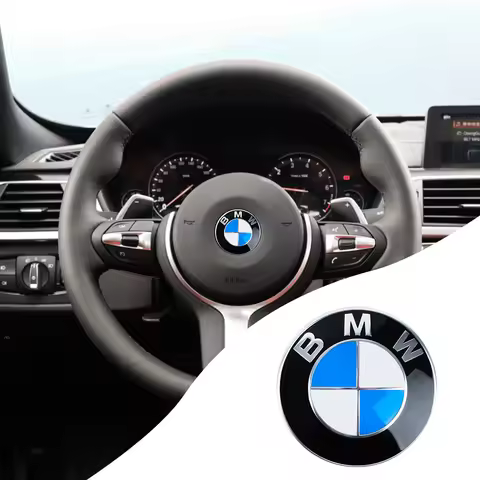 44/46mm Car Steering Wheel Emblem Cover Replacement Decoration Sticker For BMW 50th F12 F13 F30 E60 
