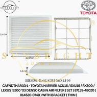 HARRIER ACU15/SXU15/RX300/LEXUS IS200 '03 DENSO CABIN AIR FILTER (SET) 87139-48020 (014520-0740) C/W
