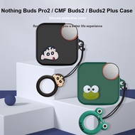 Case for CMF By Nothing Buds 2 Cartoon Stitch Snoopy Lanyard CMF Buds2 Plus Silicone Soft Case CMF N