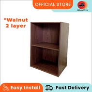 P2U Rak Buku 2 Tingkat / Rak Serbaguna / Rak Kayu / 2tier BookShelf /Multipurpose Shelf/Wood Shelf