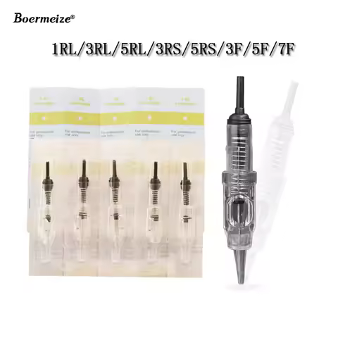 Tattoo Cartridge Needles Mixed Sterilized Tattoo Machine Needle Permanent Makeup for Eyebrow lip 1R 