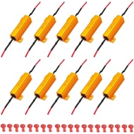 10PCS 50W 6ohm LED Load Resistors Decoders for Turn Signal Lights- Auto Replacement Resistors Fix LE