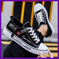 2024 Spring New Breathable Men's Canvas Shoes Hong Kong Style Men's Shoes Casual Cloth Shoes Trendy 