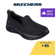 Skechers Women GOwalk Flex Flashing Stars Shoes - 124964-BBK Air-Cooled Goga Mat Flex Pillars, Ortho